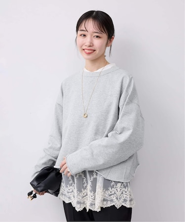 ミニ裏毛カットオフショートプルオーバー