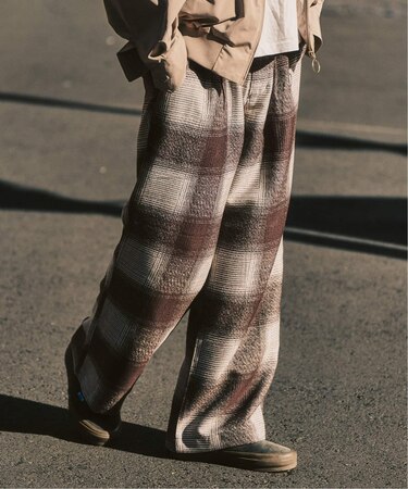 オンブレチェック イージーパンツ