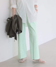 《WEBのみ4サイズ展開/シリーズあり》リネンmixストレッチパンツ