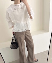 カットワークブラウス