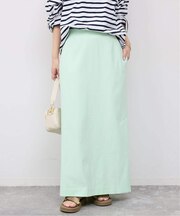 《3サイズ展開/シリーズあり》リネンmixストレッチタイトスカート