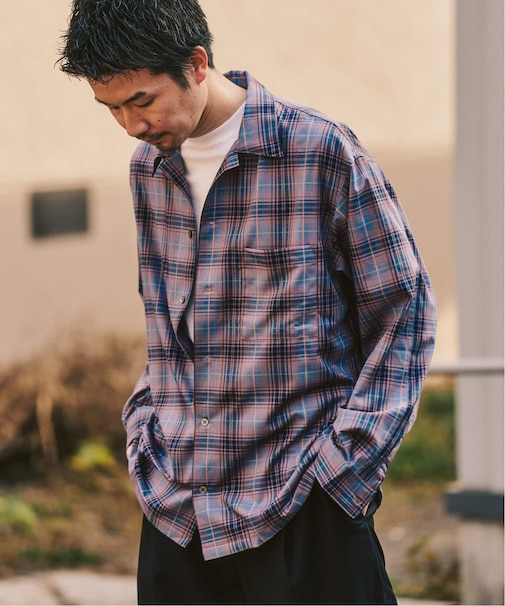 フェードチェックシャツ