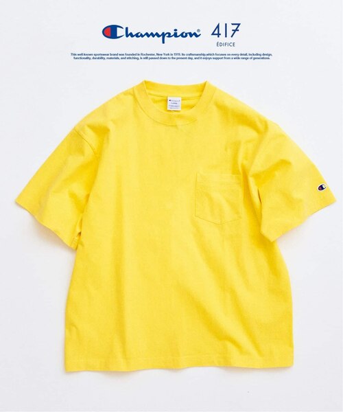 CHAMPION / チャンピオン 417別注 Bleach Wash Pocket Tシャツ｜フォー