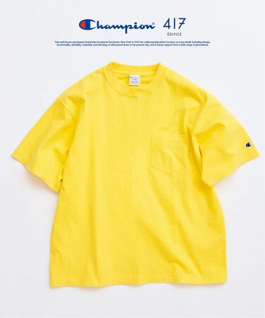 CHAMPION / チャンピオン 417別注 Bleach Wash Pocket Tシャツ