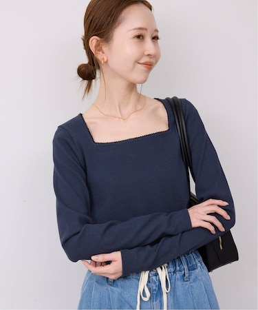 スクエアネックテレコプルオーバー