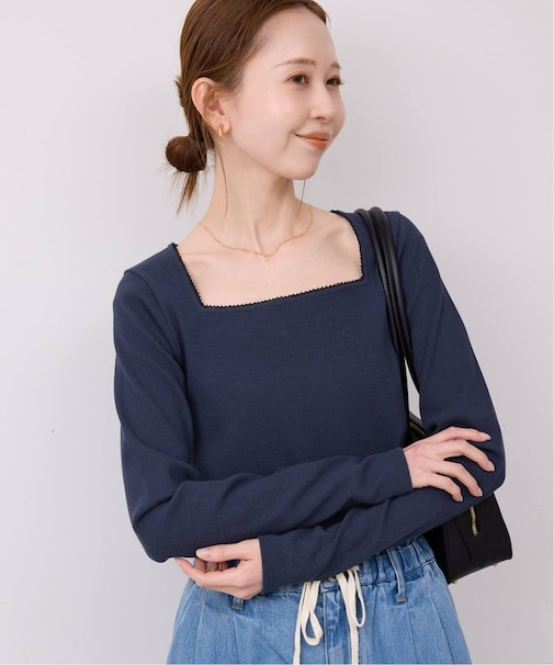 スクエアネックテレコプルオーバー