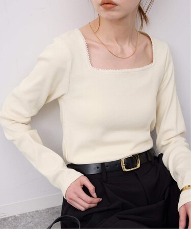 スクエアネックテレコプルオーバー