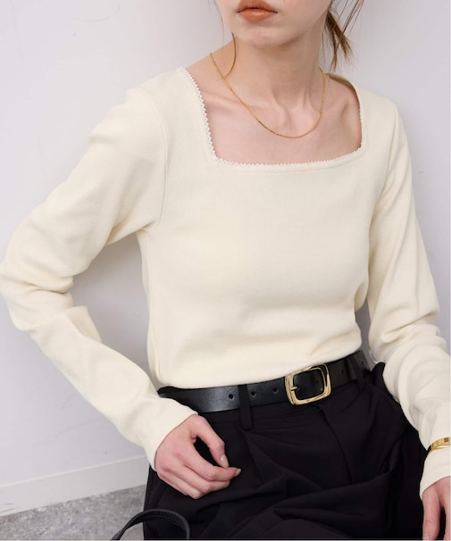 スクエアネックテレコプルオーバー