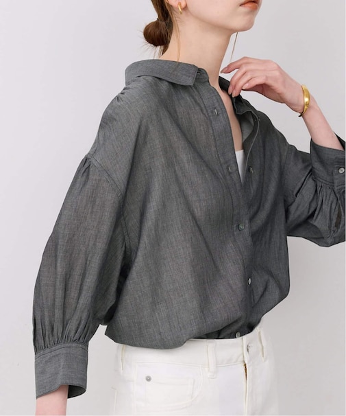 2.3ozデニムシャツブラウス