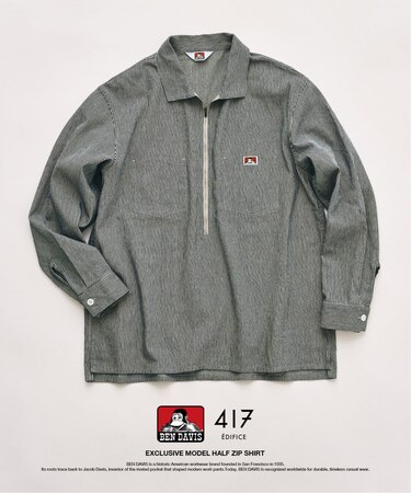 【BEN DAVIS / ベンデイビス】417別注 Half Zip Shirt
