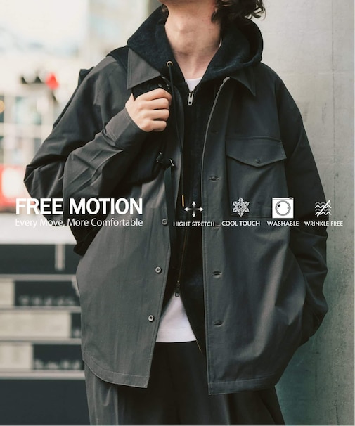 【FREE MOTION】 コーチシャツ