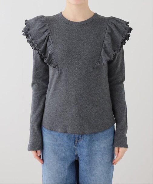 ハニカムキャップフリルロングスリーブ TEE