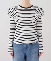 ハニカムキャップフリルロングスリーブ TEE