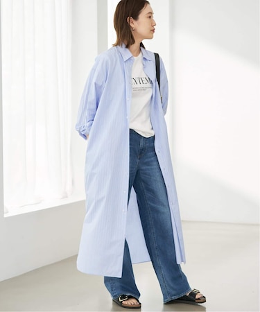 ファインブロードEXロングシャツワンピース