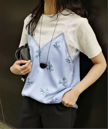 Margaux Dereume × SLOBE lingerie キャミブラウス