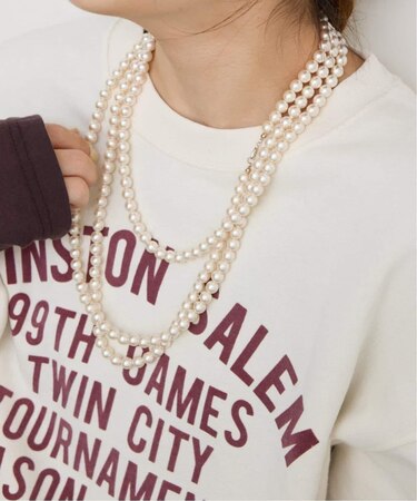 《追加5》SLOBE ロングパールネックレス