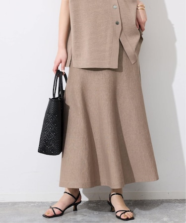 《セットアップ対応可》セミフレアニットスカート