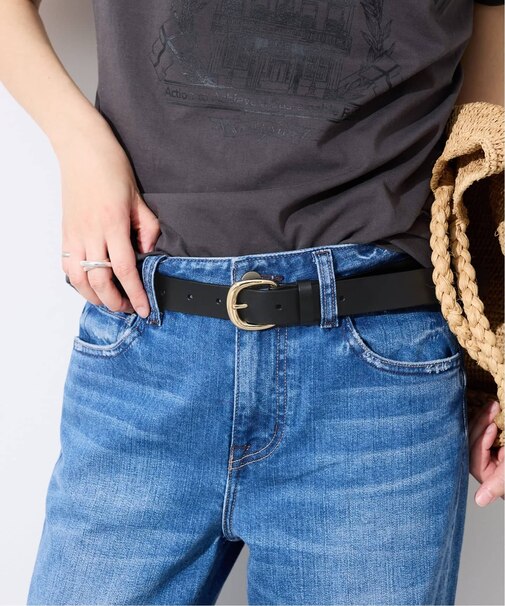 SLOBE ラウンドバックル太ベルト