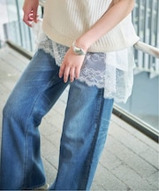 レースコンビノースリカットソー