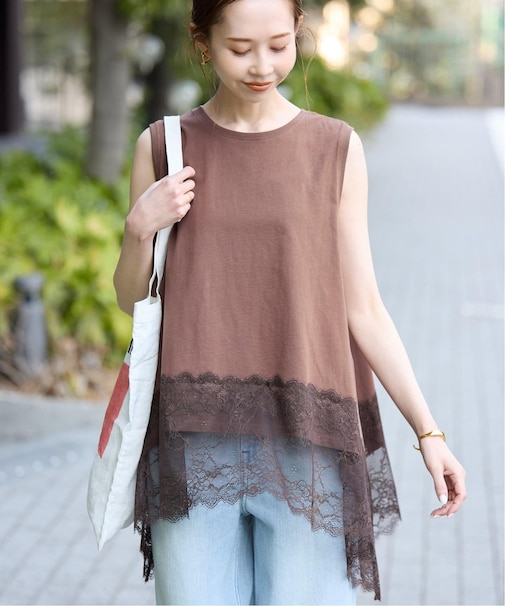 レースコンビノースリカットソー