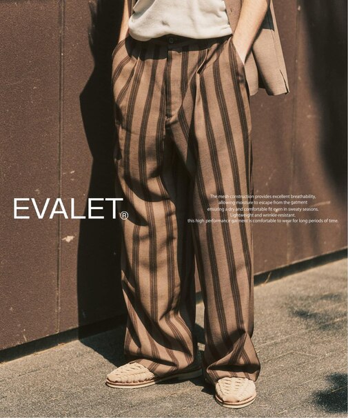 【EVALET / エバレット】メッシュ ワイドパンツ ”セットアップ着用可能”