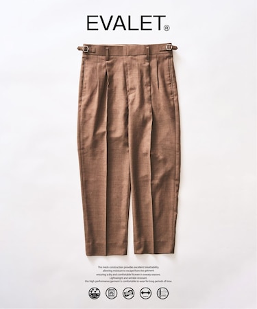 【EVALET / エバレット】メッシュ 2タックパンツ ”セットアップ着用可能”