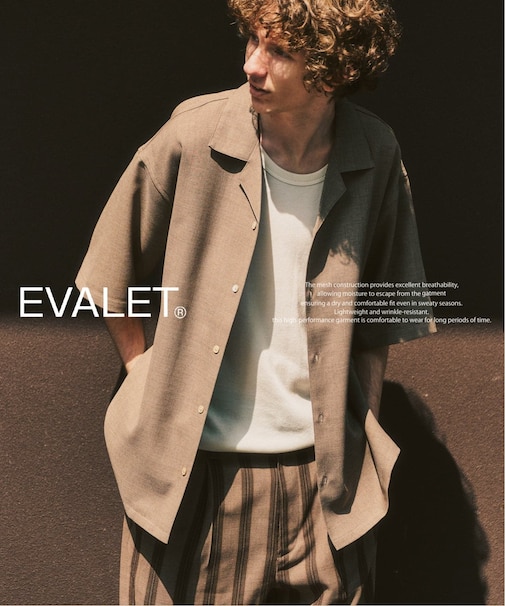 【EVALET / エバレット】オープンカラーシャツ ”セットアップ着用可能”