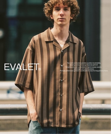【EVALET / エバレット】オープンカラーシャツ ”セットアップ着用可能”