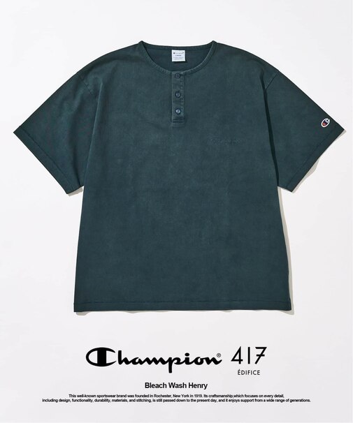 CHAMPION / チャンピオン 417別注 Bleach Wash ヘンリー
