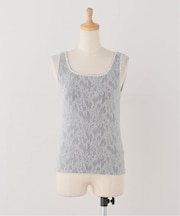 パット付きレースドッキングタンクトップ