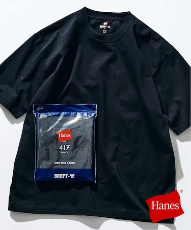 【Hanes × 417 EDIFICE】別注 BEEFY CREW NECK T-SHIRT(MODERN FIT)