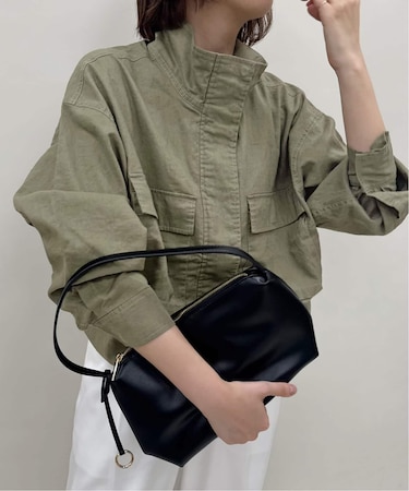 綿麻スタンドブルゾン