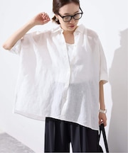 《シリーズあり》リネンコットンBOXシャツ