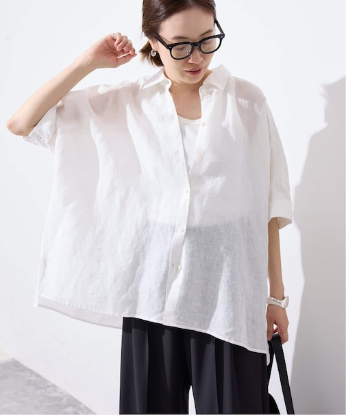《シリーズあり》リネンコットンBOXシャツ