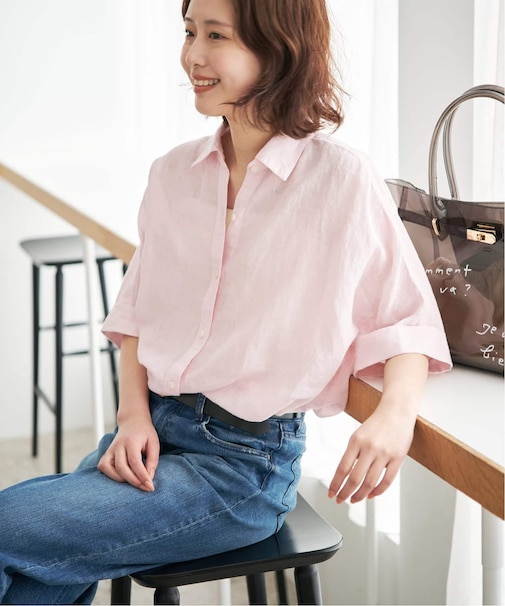 《シリーズあり》リネンコットンBOXシャツ