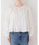 コットンボイルボリュームギャザーブラウス