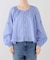 コットンボイルボリュームギャザーブラウス