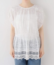 normment/ノーメント COTTON LACE GATHER TUNIC S26S-1545