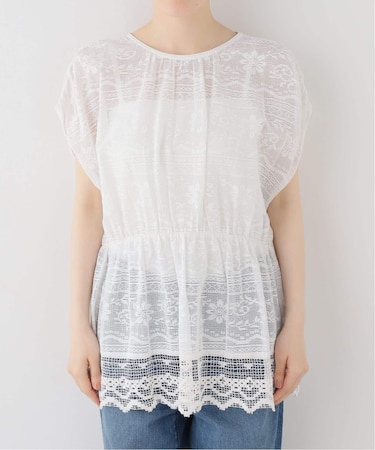 normment/ノーメント COTTON LACE GATHER TUNIC S26S-1545