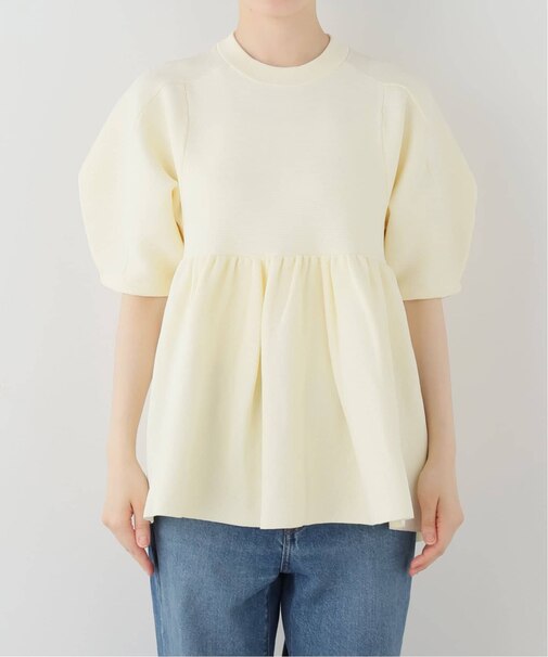 CLANE/クラネ PEPLUM HALF SLEEVE KNIT TOPS 10106-2133