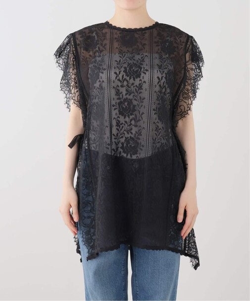 Lace layered チュニックブラウス