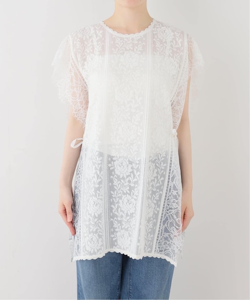 Lace layered チュニックブラウス