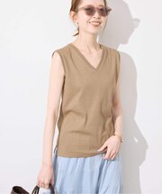 《シリーズあり/12色展開》1dozen 汗染み防止Vネックノースリ