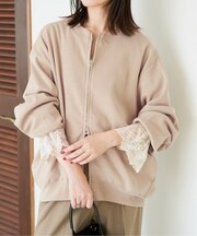 《WEB限定/追加》ダブルZIP クルーネックカーディガン