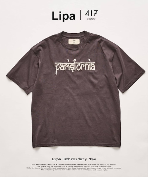 LIPA×417 エンブロイダリーTシャツ