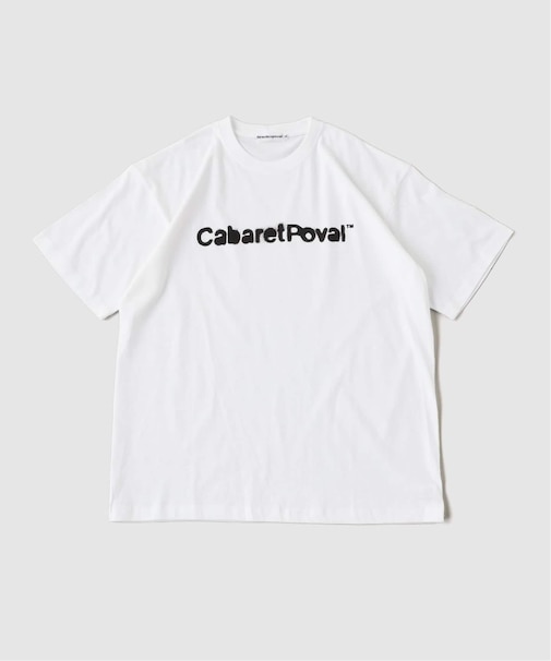 cabaret poval / キャバレーポバール Stencil Logo Tee
