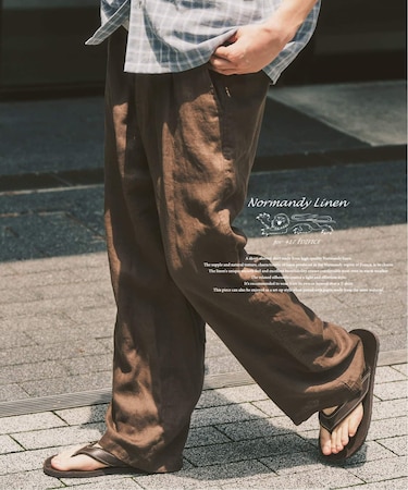 追加|ノルマンディーリネン パンツ