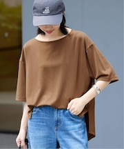 《接触冷感》スリットカットソー
