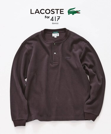 LACOSTE × 417 ヘンリーネック ワッフルTシャツ