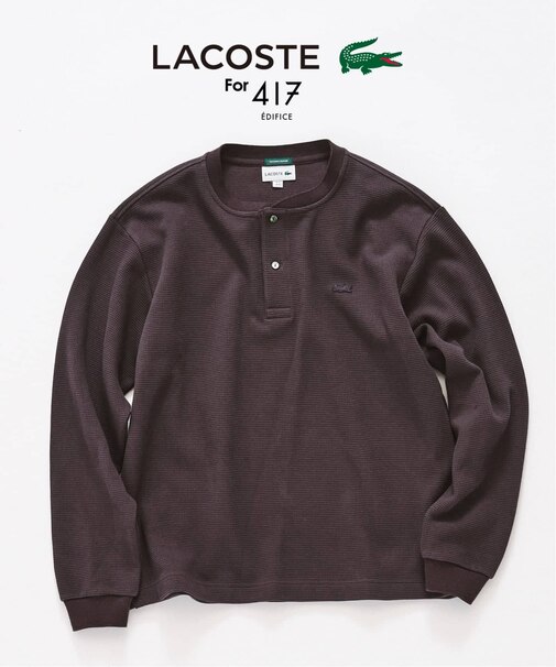 LACOSTE × 417 ヘンリーネック ワッフルTシャツ